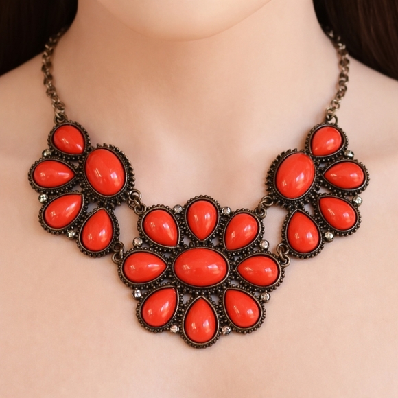 Mudd Jewelry - Elegant Mudd Blue Statement Necklace - Women's Fashion Jewelry
